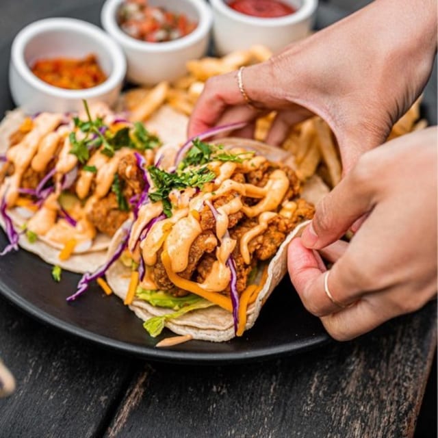 Korean Fried Chicken Taco.