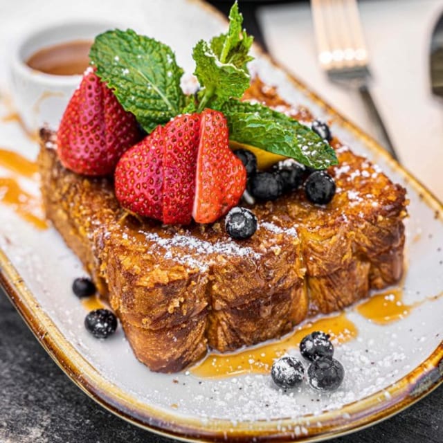 Blueberry Stuffed Crunch French Toast.