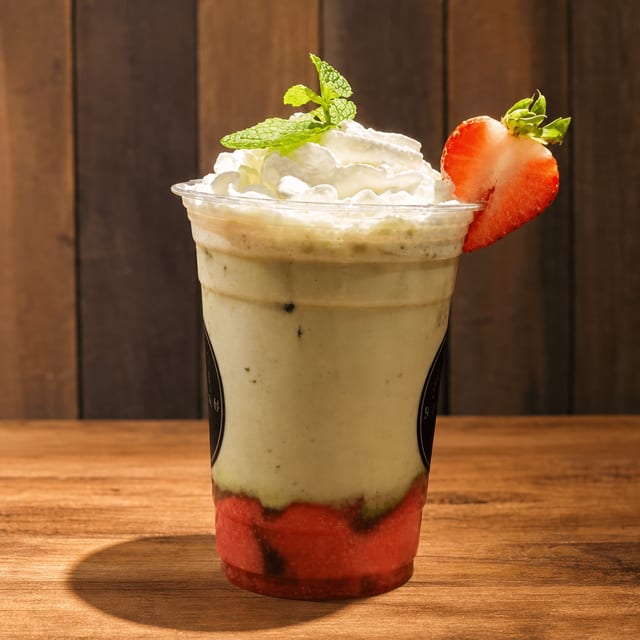 Iced Strawberry Matcha Latte.